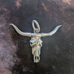 Sterling Silver Hand Crafted Steer Head Pendant